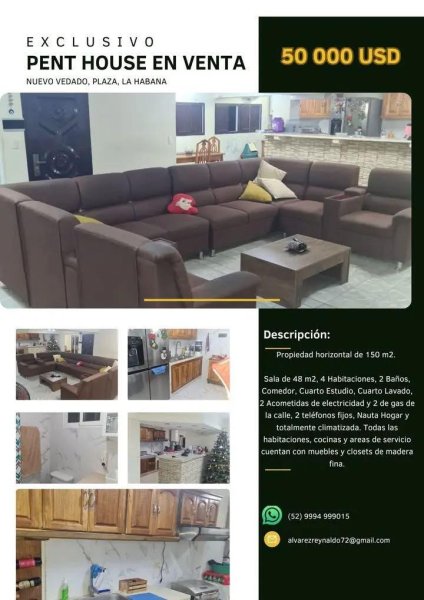 Apartment with 4 bedrooms for sale in Nuevo Vedado, Plaza de la Revolución, La Habana