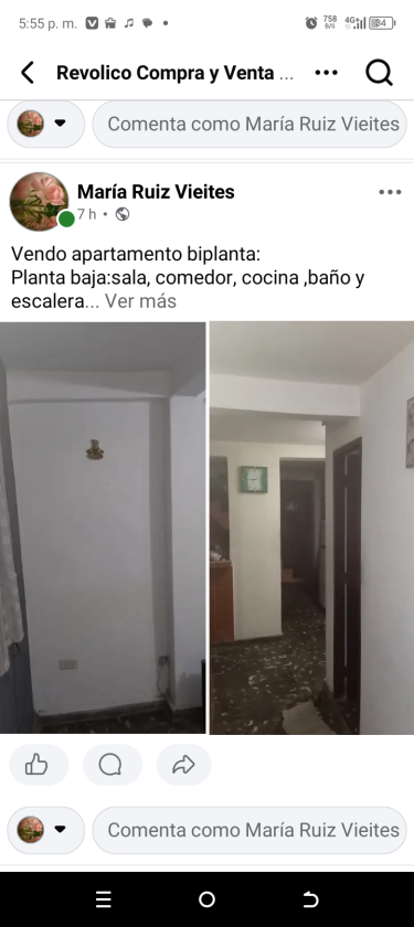 Biplanta de 2 habitaciones en venta en Diez de Octubre, La Habana