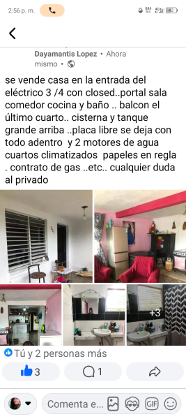 Casa Independiente de 3 habitaciones en venta en Eléctrico, Arroyo Naranjo, La Habana
