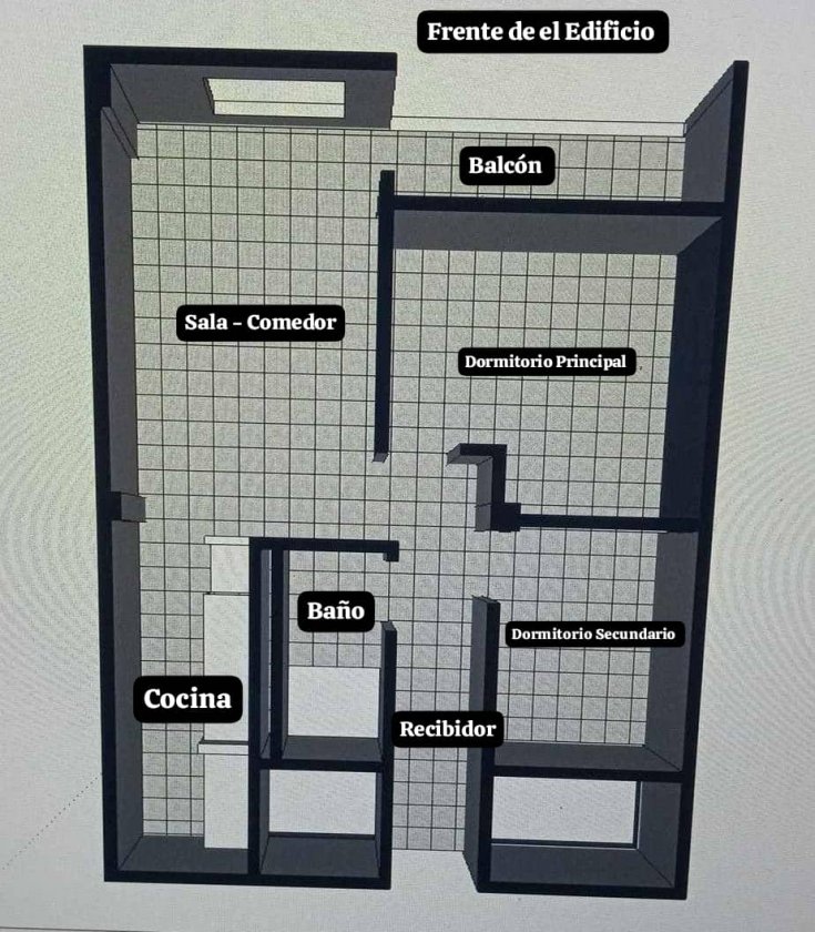 Apartamento de 2 habitaciones en venta en Pueblo Griffo, Cienfuegos
