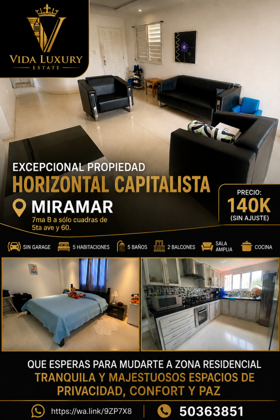 Apartamento de 5 habitaciones en venta en Miramar, Playa, La Habana