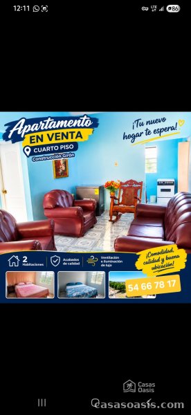Apartment with 2 bedrooms for sale in Caribe, Moa, Holguín