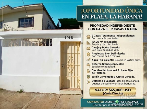 Duplex with 3 bedrooms for sale in Ampliación Almendares, Playa, La Habana
