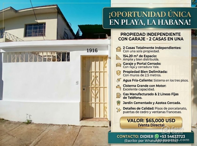 Duplex with 3 bedrooms for sale in Ampliación Almendares, Playa, La Habana