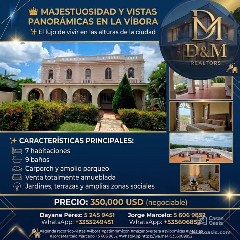 Casa Independiente de 6 habitaciones en venta en Víbora, Diez de Octubre, La Habana