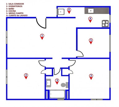 Apartamento de 3 habitaciones en venta en Vedado - Malecón, Plaza de la Revolución, La Habana